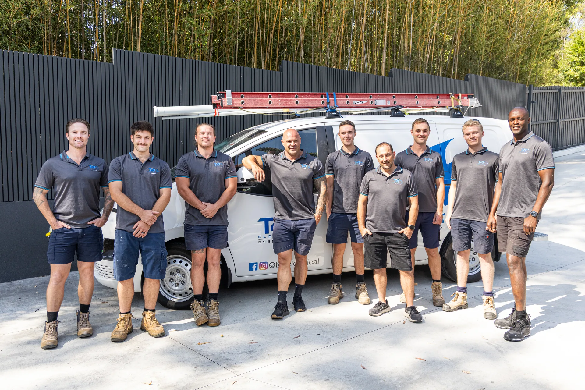 The Air Conditioning Carrara team with a service van